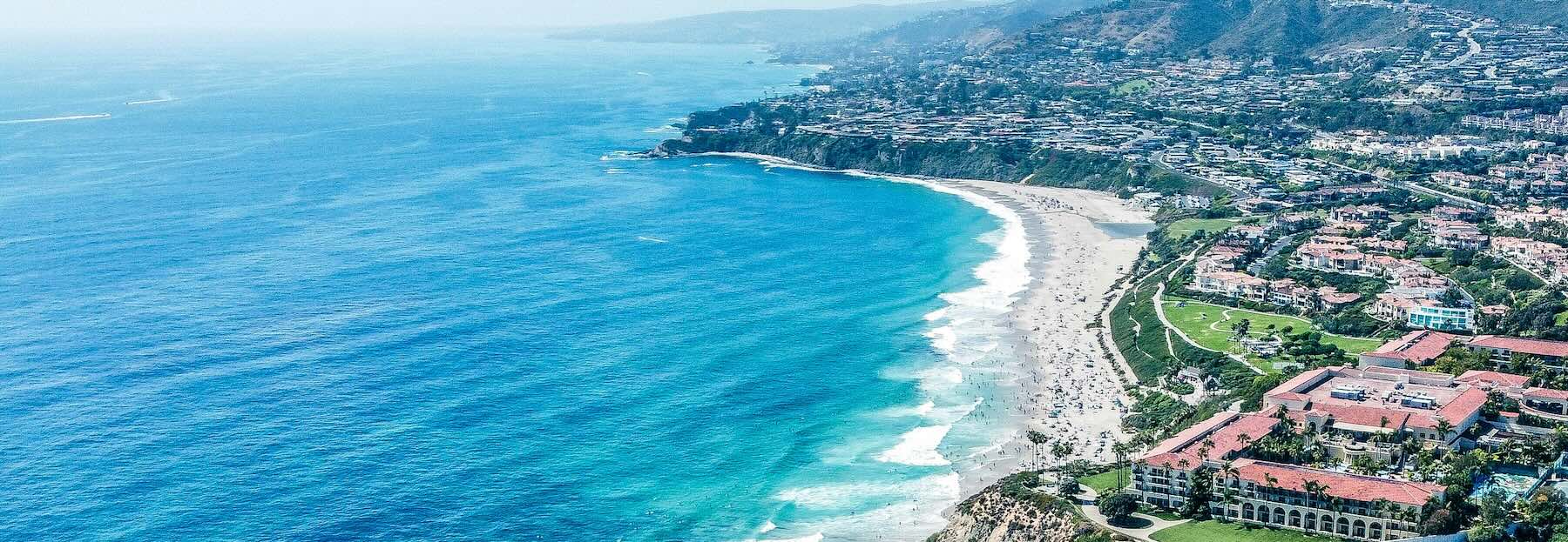 Aerial view of the Orange County coastline